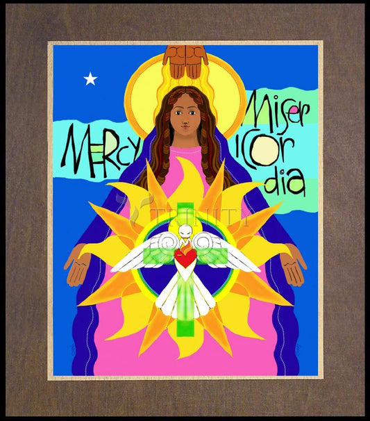 Mother of Mercy - Wood Plaque Premium by Br. Mickey McGrath, OSFS - Trinity Stores
