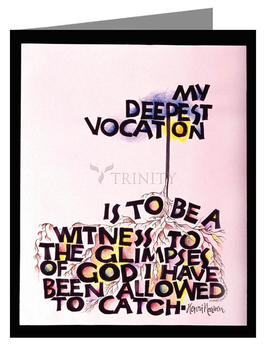 My Deepest Vocation - Note Card Custom Text by Br. Mickey McGrath, OSFS - Trinity Stores