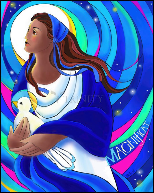 Magnificat - Wood Plaque by Br. Mickey McGrath, OSFS - Trinity Stores