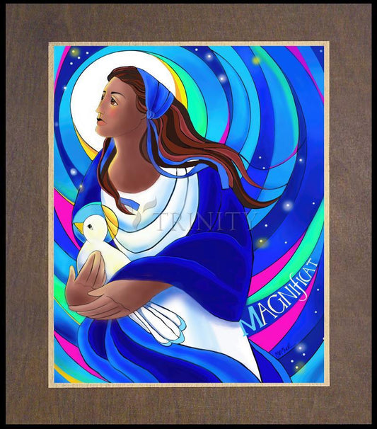 Magnificat - Wood Plaque Premium by Br. Mickey McGrath, OSFS - Trinity Stores