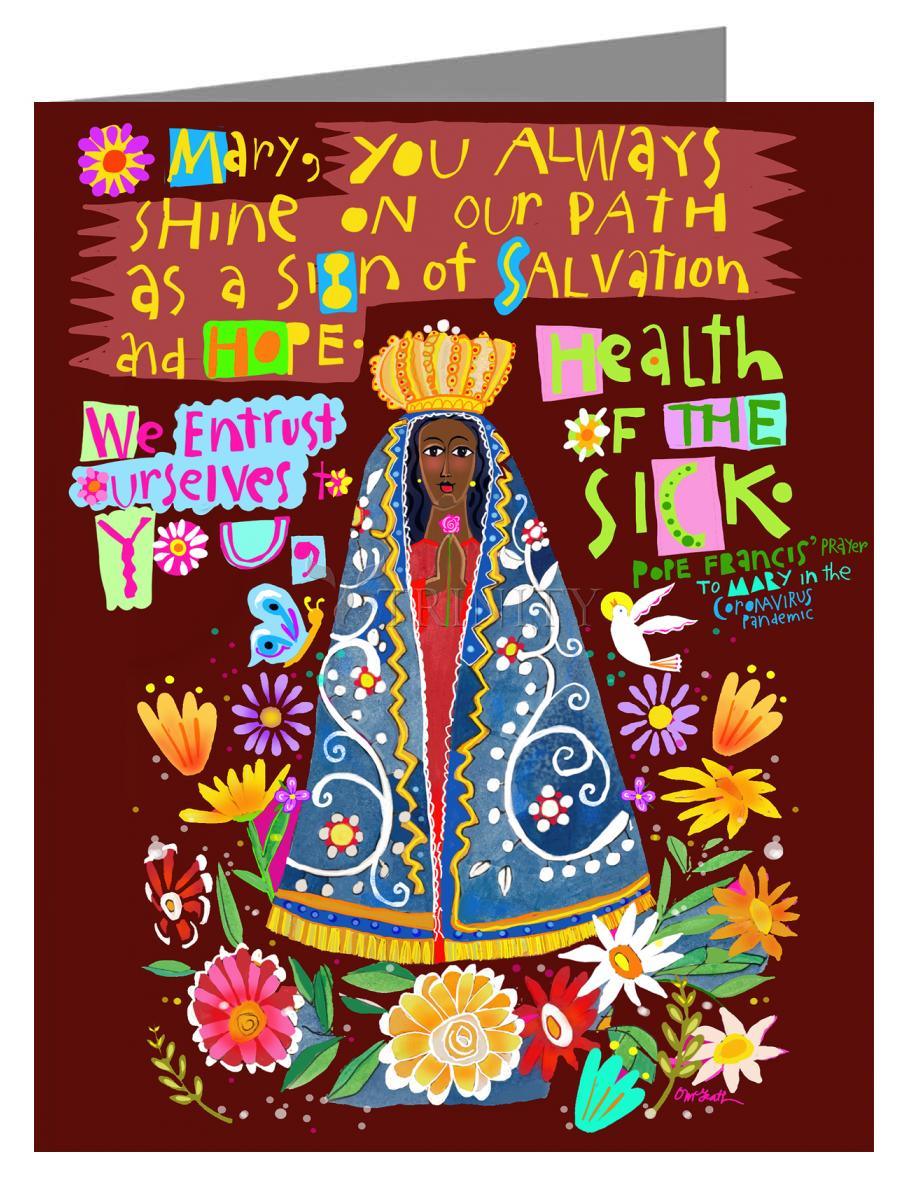 Mary, Health of the Sick - Note Card Custom Text by Br. Mickey McGrath, OSFS - Trinity Stores