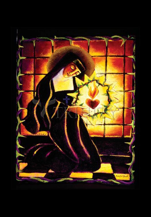 St. Margaret Mary Alacoque - Holy Card by Br. Mickey McGrath, OSFS - Trinity Stores