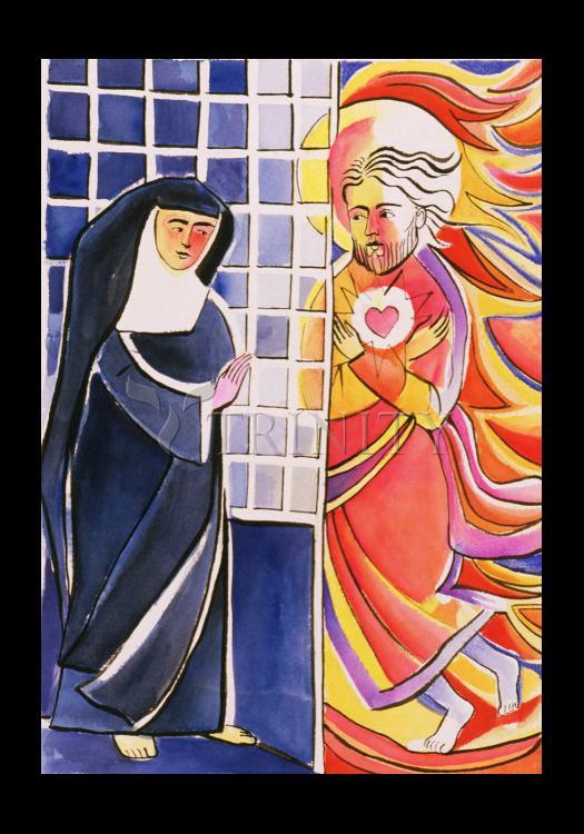 St. Margaret Mary Alacoque, Cloister - Holy Card by Br. Mickey McGrath, OSFS - Trinity Stores
