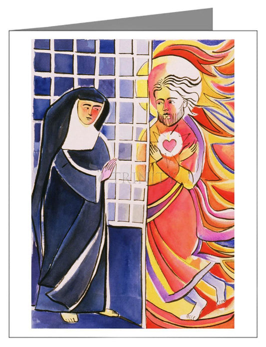 St. Margaret Mary Alacoque, Cloister - Note Card Custom Text by Br. Mickey McGrath, OSFS - Trinity Stores