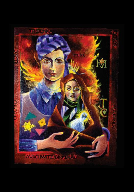 Madonna of the Holocaust - Holy Card by Br. Mickey McGrath, OSFS - Trinity Stores