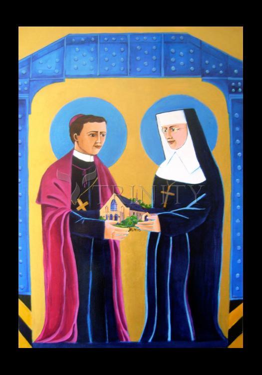Sts. John Neumann and Katharine Drexel - Holy Card by Br. Mickey McGrath, OSFS - Trinity Stores