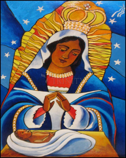 Our Lady of Altagracia - Wood Plaque by Br. Mickey McGrath, OSFS - Trinity Stores