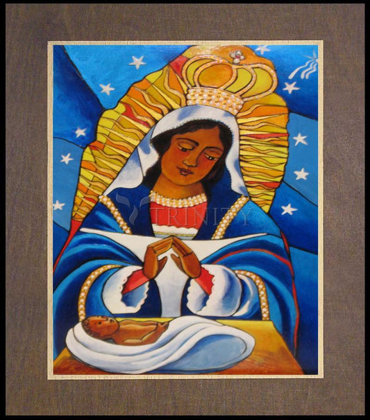 Our Lady of Altagracia - Wood Plaque Premium by Br. Mickey McGrath, OSFS - Trinity Stores