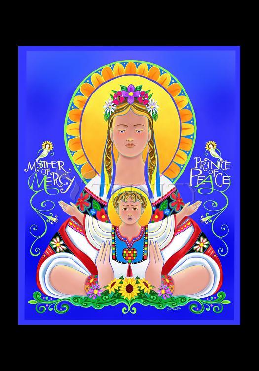 Our Lady of the Ukraine - Holy Card by Br. Mickey McGrath, OSFS - Trinity Stores