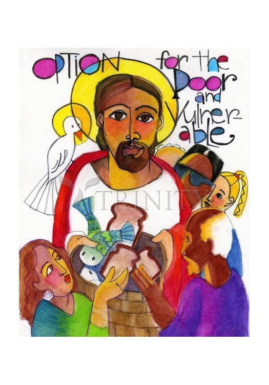 Option for the Poor and Vulnerable - Holy Card by Br. Mickey McGrath, OSFS - Trinity Stores