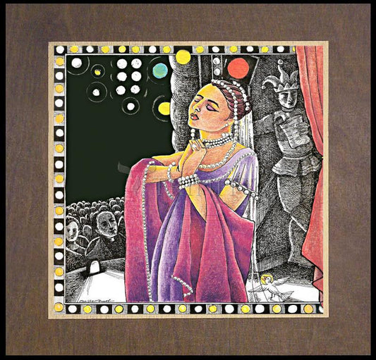 St. Pelagia - Wood Plaque Premium by Br. Mickey McGrath, OSFS - Trinity Stores