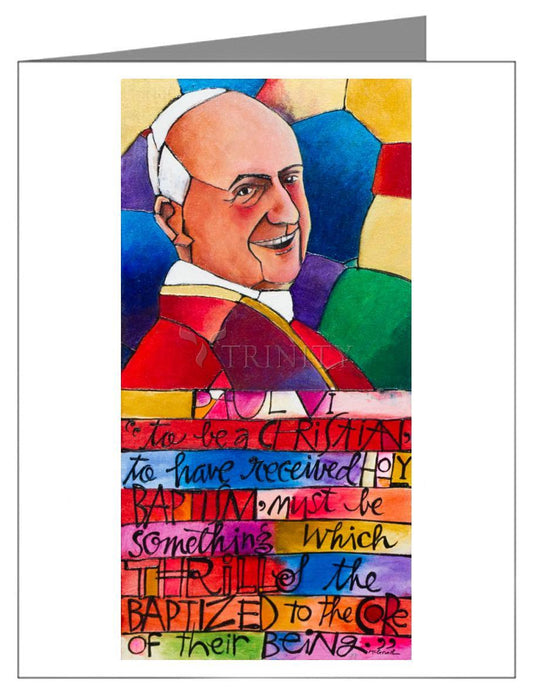 St. Pope Paul VI - Note Card Custom Text by Br. Mickey McGrath, OSFS - Trinity Stores