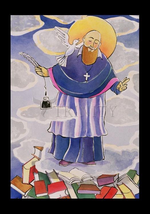 St. Francis de Sales, Patron of Writers - Holy Card by Br. Mickey McGrath, OSFS - Trinity Stores