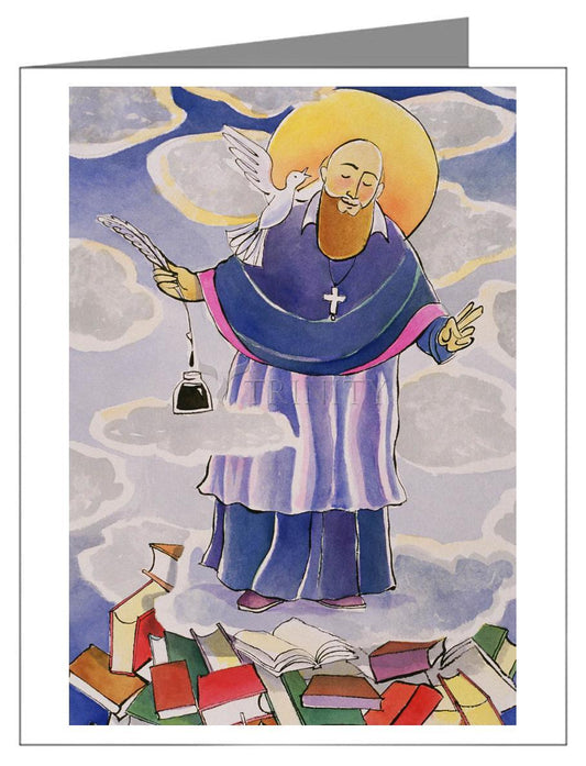 St. Francis de Sales, Patron of Writers - Note Card Custom Text by Br. Mickey McGrath, OSFS - Trinity Stores