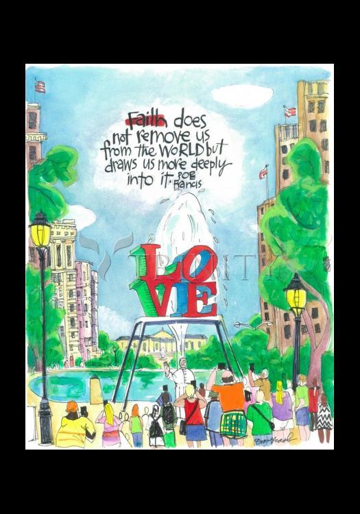 Pope Francis: Philly Love - Holy Card by Br. Mickey McGrath, OSFS - Trinity Stores
