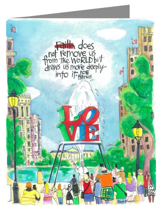 Pope Francis: Philly Love - Note Card by Br. Mickey McGrath, OSFS - Trinity Stores