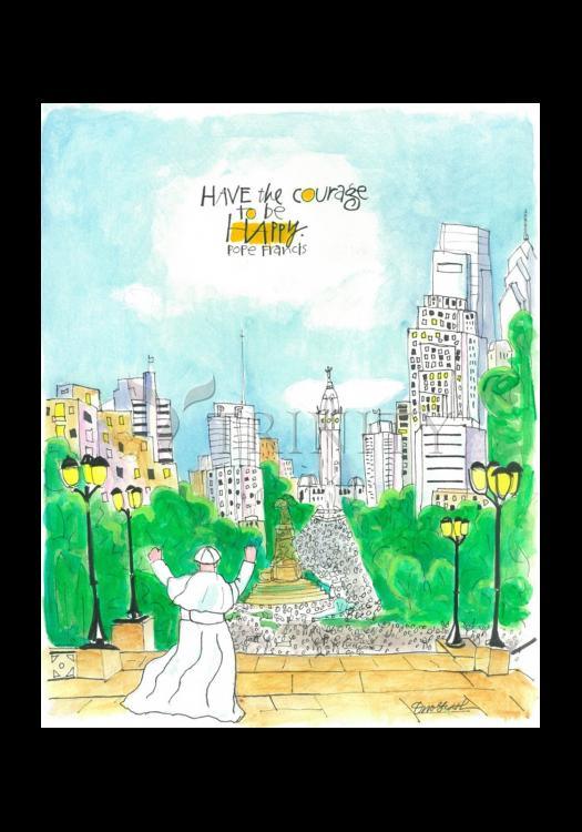 Pope Francis: Philly Museum - Holy Card by Br. Mickey McGrath, OSFS - Trinity Stores