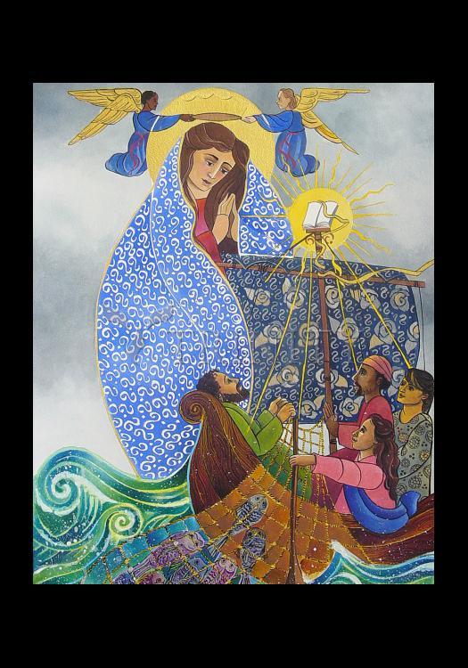 Mary, Queen of the Apostles - Holy Card by Br. Mickey McGrath, OSFS - Trinity Stores