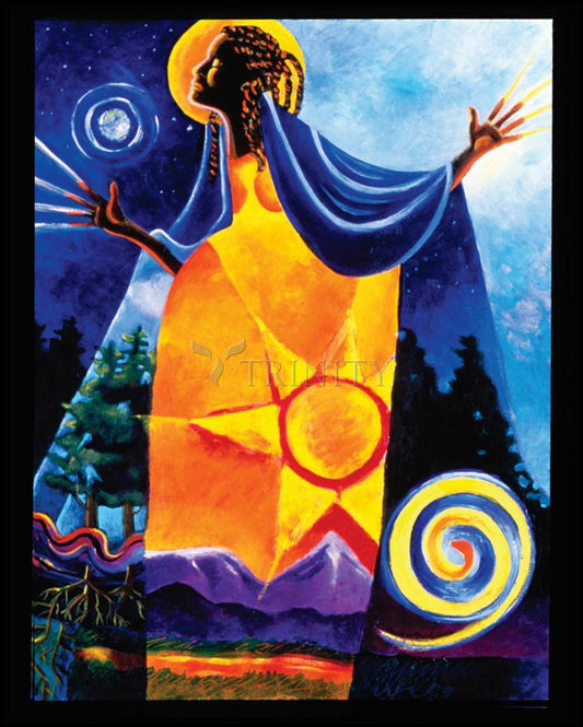 Queen of Heaven, Mother of Earth - Wood Plaque by Br. Mickey McGrath, OSFS - Trinity Stores