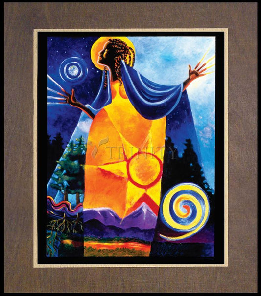 Queen of Heaven, Mother of Earth - Wood Plaque Premium by Br. Mickey McGrath, OSFS - Trinity Stores