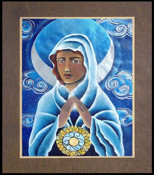 Mary, Queen of the Prophets - Wood Plaque Premium by Br. Mickey McGrath, OSFS - Trinity Stores