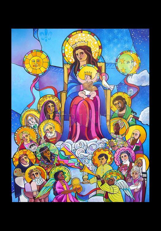Mary, Queen of the Saints - Holy Card by Br. Mickey McGrath, OSFS - Trinity Stores