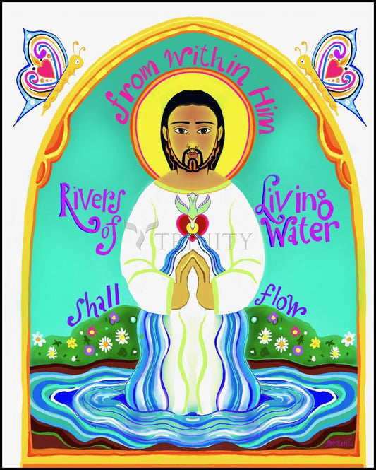 Rivers of Living Water - Wood Plaque by Br. Mickey McGrath, OSFS - Trinity Stores