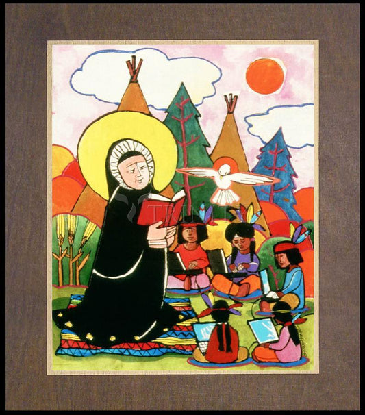 St. Rose Duchesne - Wood Plaque Premium by Br. Mickey McGrath, OSFS - Trinity Stores