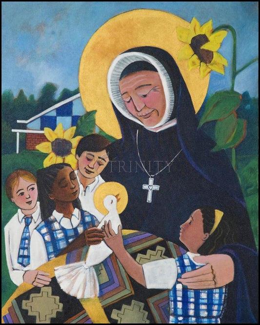 St. Rose Duchesne - Wood Plaque by Br. Mickey McGrath, OSFS - Trinity Stores