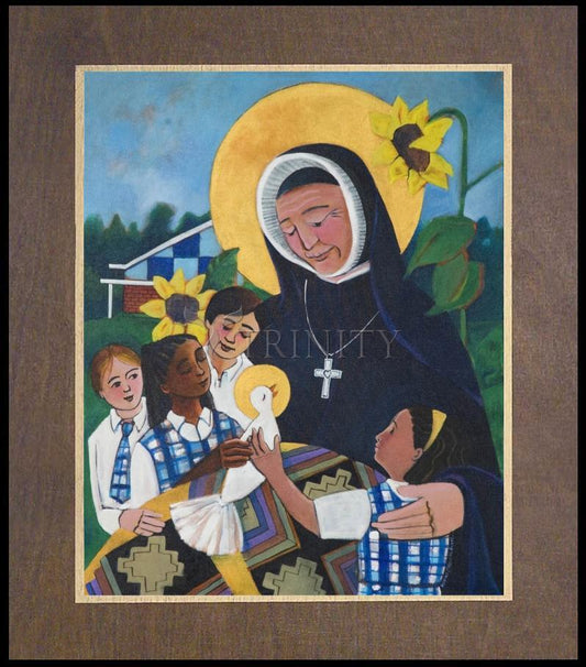 St. Rose Duchesne - Wood Plaque Premium by Br. Mickey McGrath, OSFS - Trinity Stores