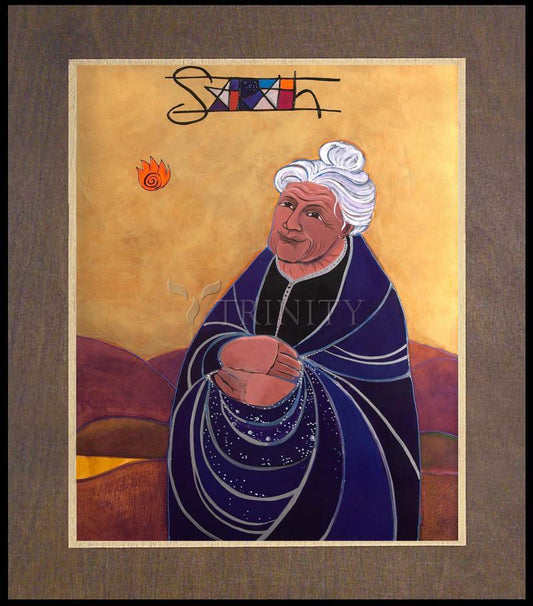 St. Sarah - Wood Plaque Premium by Br. Mickey McGrath, OSFS - Trinity Stores