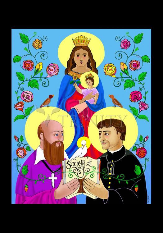 Sts. Francis de Sales and John Bosco - Holy Card by Br. Mickey McGrath, OSFS - Trinity Stores