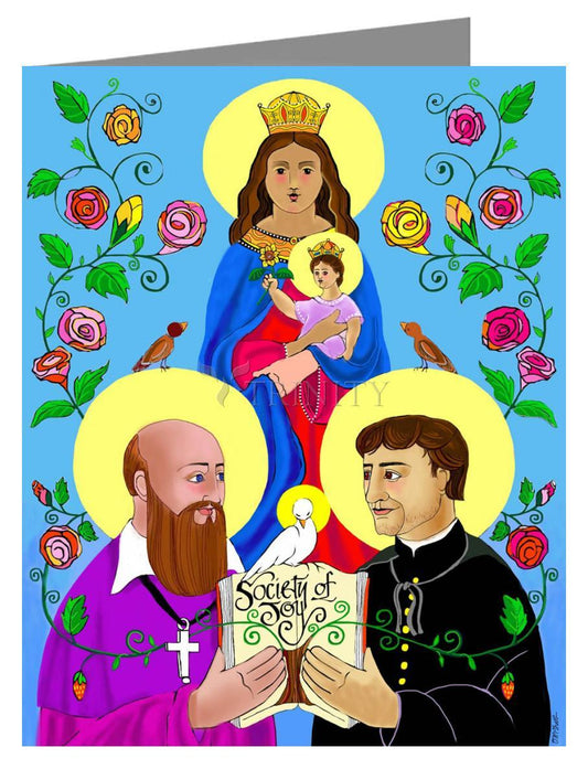 Sts. Francis de Sales and John Bosco - Note Card Custom Text by Br. Mickey McGrath, OSFS - Trinity Stores