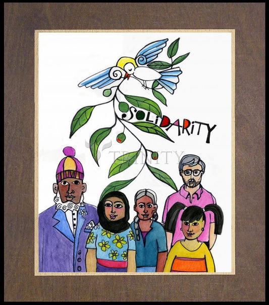 Solidarity - Wood Plaque Premium by Br. Mickey McGrath, OSFS - Trinity Stores
