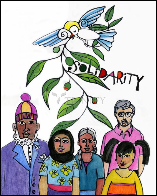 Solidarity - Wood Plaque by Br. Mickey McGrath, OSFS - Trinity Stores