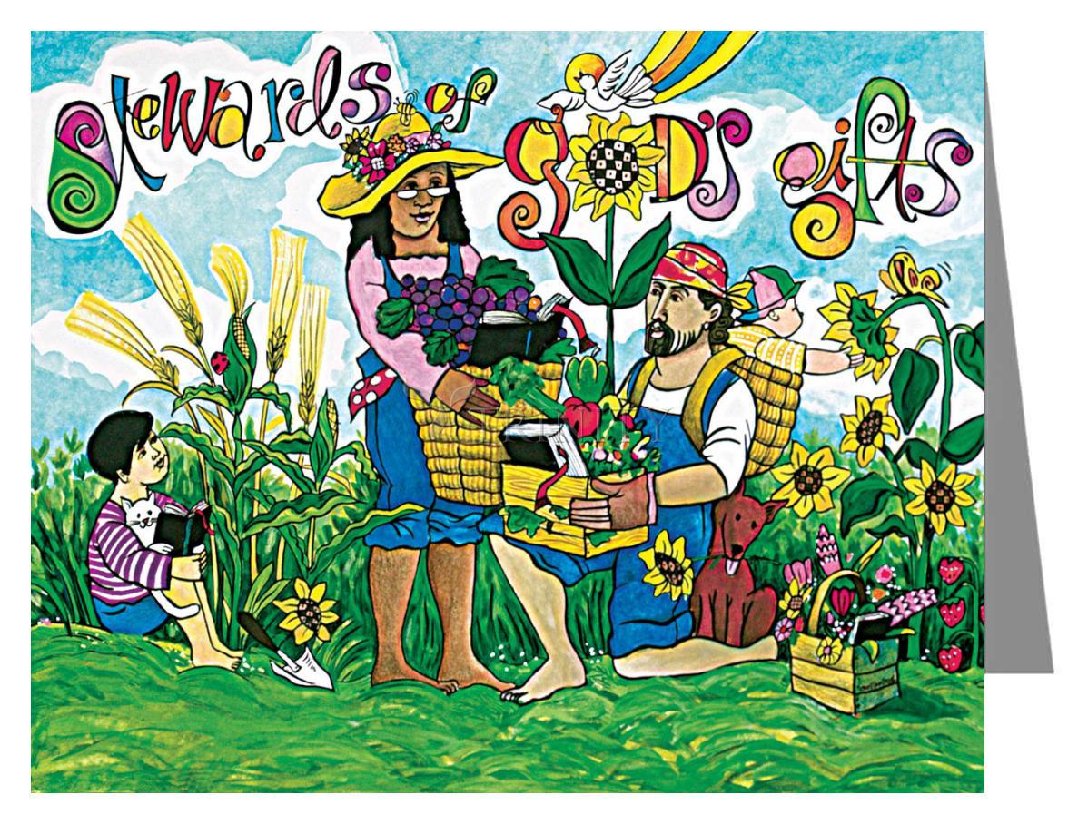 Stewards of God's Gifts - Note Card Custom Text by Br. Mickey McGrath, OSFS - Trinity Stores