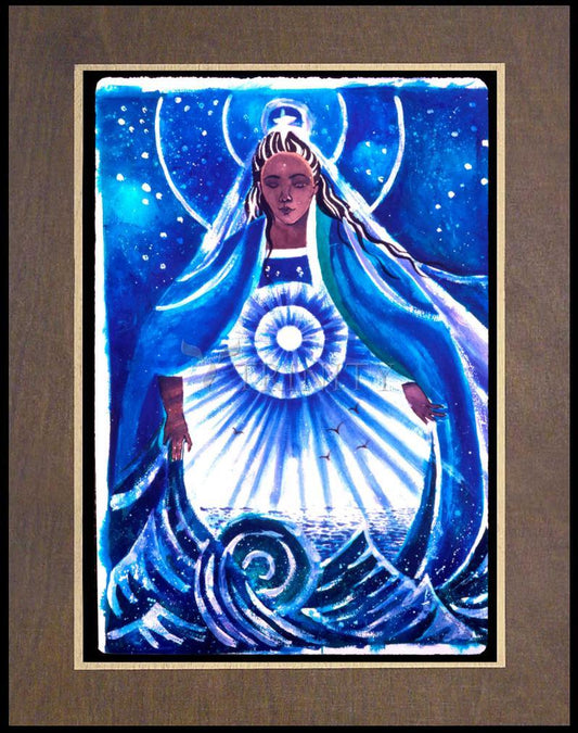 Mary, Star of the Sea - Wood Plaque Premium by Br. Mickey McGrath, OSFS - Trinity Stores