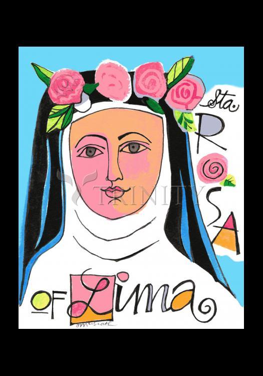 St. Rose of Lima - Holy Card by Br. Mickey McGrath, OSFS - Trinity Stores