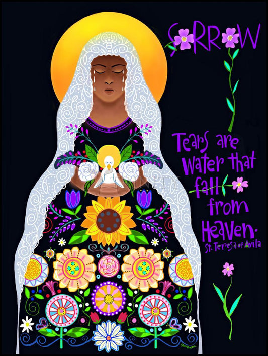 Our Lady of Sorrows - Wood Plaque by Br. Mickey McGrath, OSFS - Trinity Stores