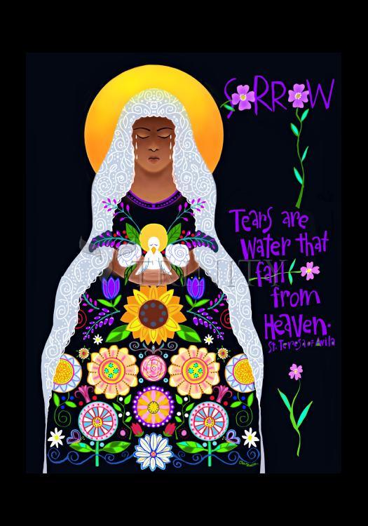 Our Lady of Sorrows - Holy Card by Br. Mickey McGrath, OSFS - Trinity Stores