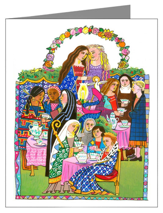 Saintly Tea Party - Note Card by Br. Mickey McGrath, OSFS - Trinity Stores