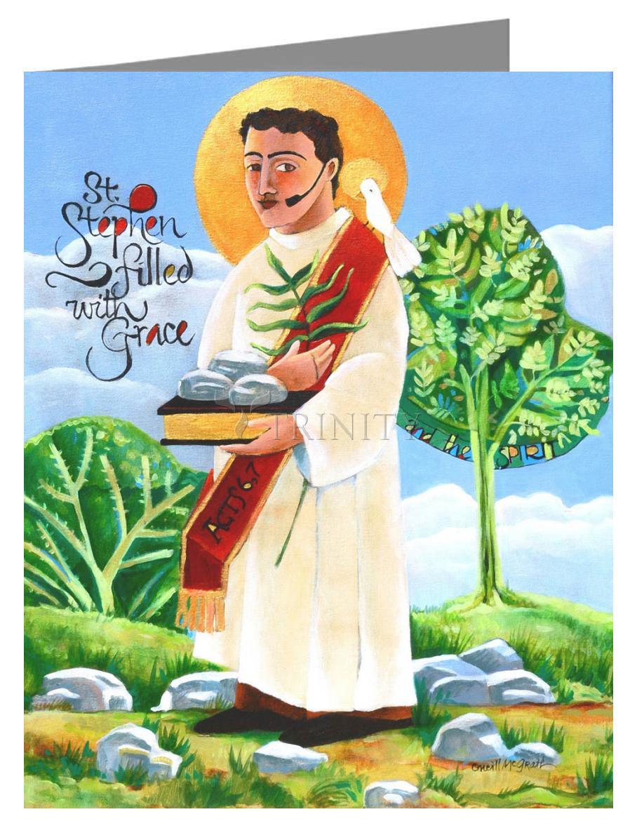 St. Stephen - Note Card Custom Text by Br. Mickey McGrath, OSFS - Trinity Stores