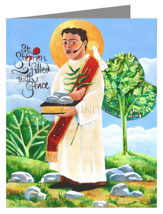 St. Stephen - Note Card Custom Text by Br. Mickey McGrath, OSFS - Trinity Stores