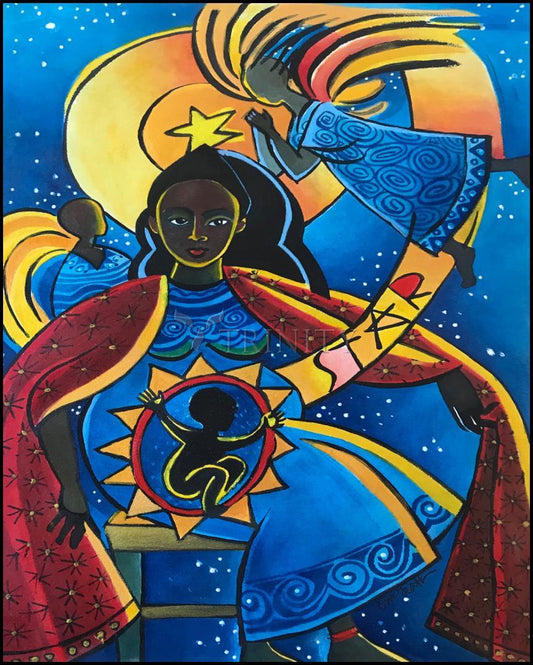 Mary, Star Visitation - Wood Plaque by Br. Mickey McGrath, OSFS - Trinity Stores