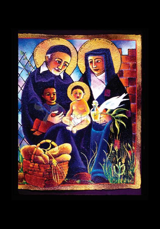 Sts. Vincent and Louise - Holy Card by Br. Mickey McGrath, OSFS - Trinity Stores