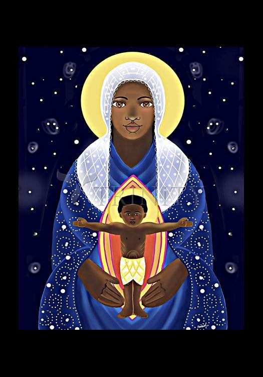 Mary, Seat of Wisdom - Holy Card by Br. Mickey McGrath, OSFS - Trinity Stores