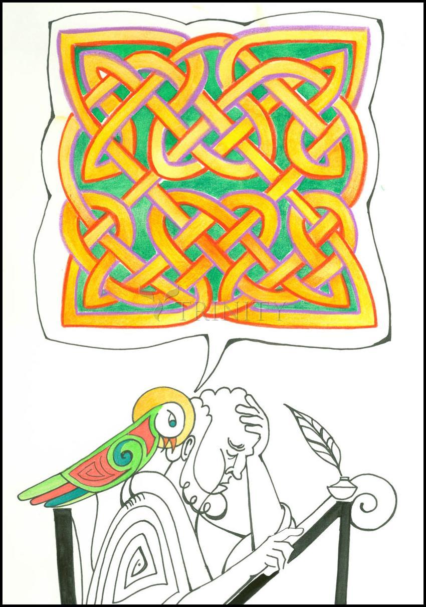 Celtic Talking Bird - Wood Plaque by Br. Mickey McGrath, OSFS - Trinity Stores