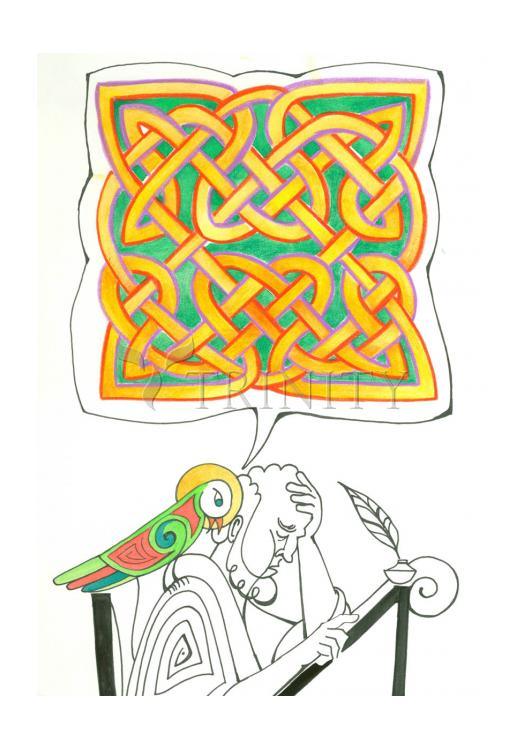 Celtic Talking Bird - Holy Card by Br. Mickey McGrath, OSFS - Trinity Stores