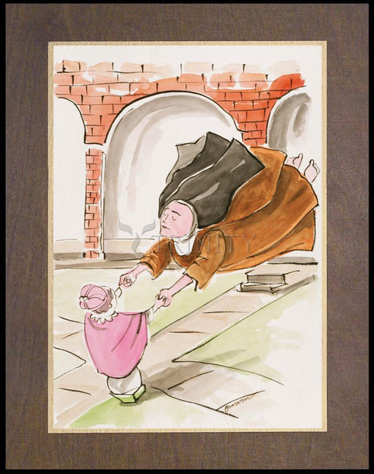 St. Thérèse on Air - Wood Plaque Premium by Br. Mickey McGrath, OSFS - Trinity Stores