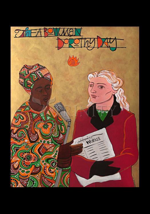 Sr. Thea Bowman and Dorothy Day - Holy Card by Br. Mickey McGrath, OSFS - Trinity Stores